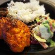 Ropogós répafasírt rizzsel, salival