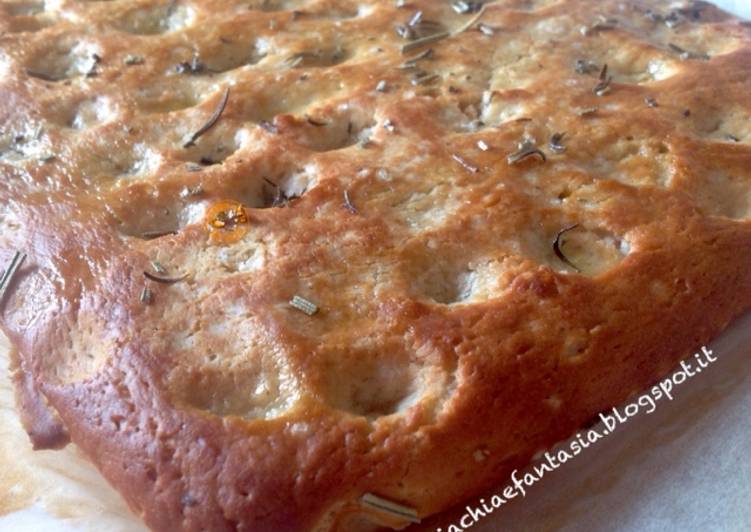 Steps to Prepare Homemade Focaccia con farina di ceci - senza glutine