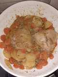 Pollo con Crema de Leche y Vegetales