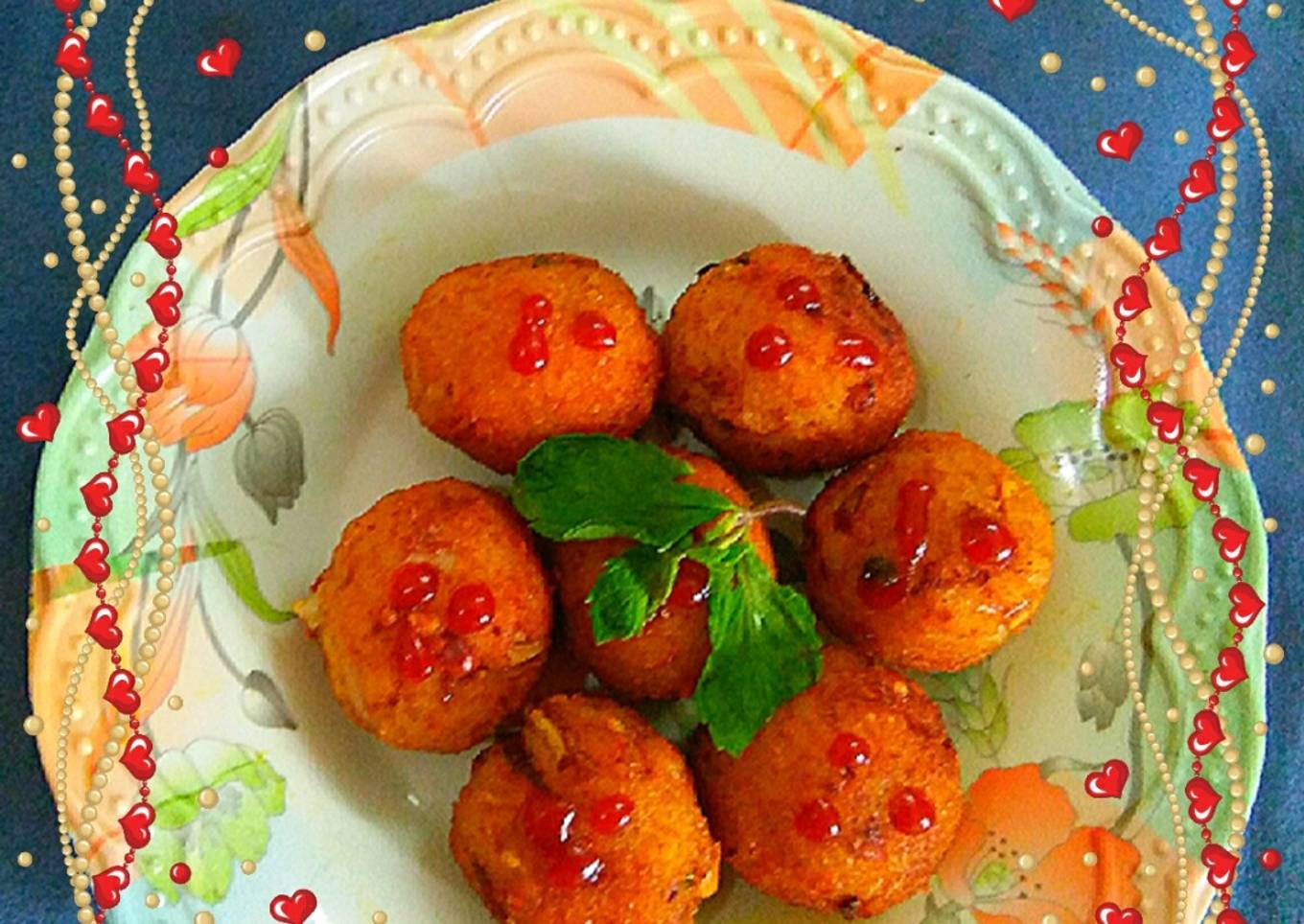 Peanut and cheesy rice balls