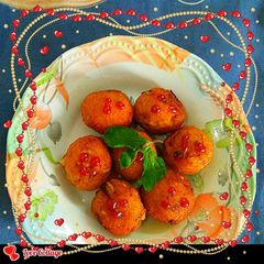 A picture of Peanut and cheesy rice balls.