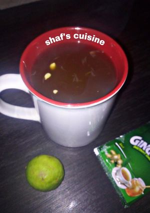 A picture of Lemon and ginger tea.