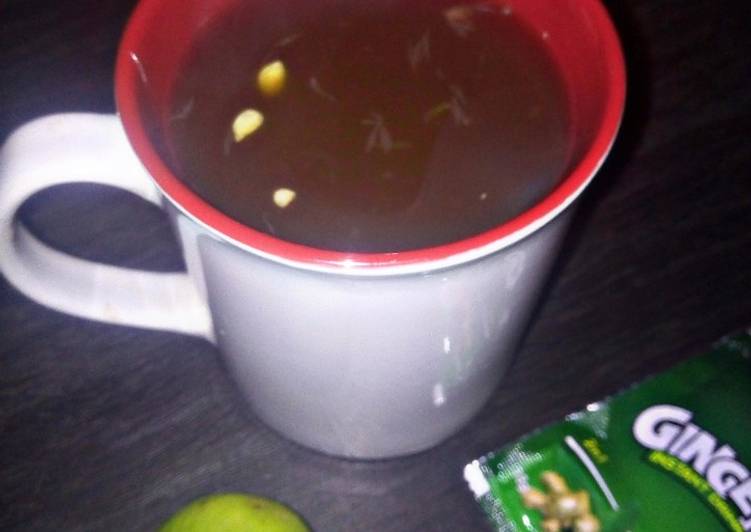 Recipe of Homemade Lemon and ginger tea