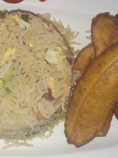A picture of Fried rice and dodo.