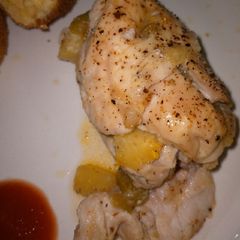 A picture of Pineapple Stuffed Chicken.