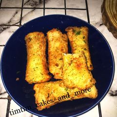 Egg and cheesy bread rolls A picture of Egg and cheesy bread rolls.