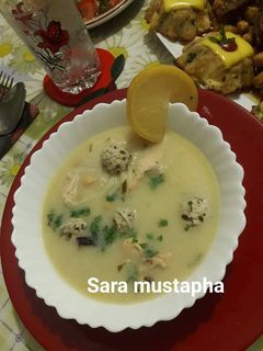 صورة لوصفة شربة بيضاء عاصمية حساء 🍲
