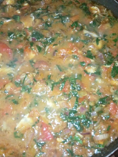 A picture of Smoked fish Stew nd Sausage.