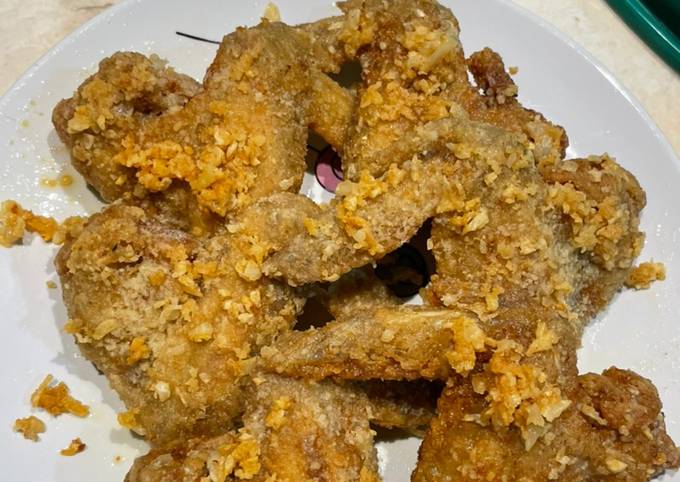 Cara Gampang Membuat Crispy Cheesy Chicken Wings (Garlic Parmesan Chicken Wings) Anti Gagal