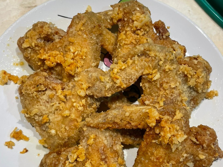 Cara Gampang Membuat Crispy Cheesy Chicken Wings (Garlic Parmesan Chicken Wings) Anti Gagal