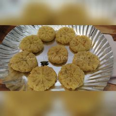 A picture of Narkel chhap Sandesh Coconut Sandesh.