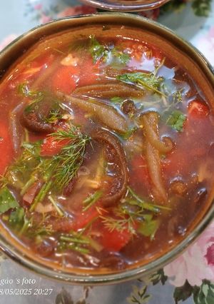 Hình của món Canh chua tảo xoắn.