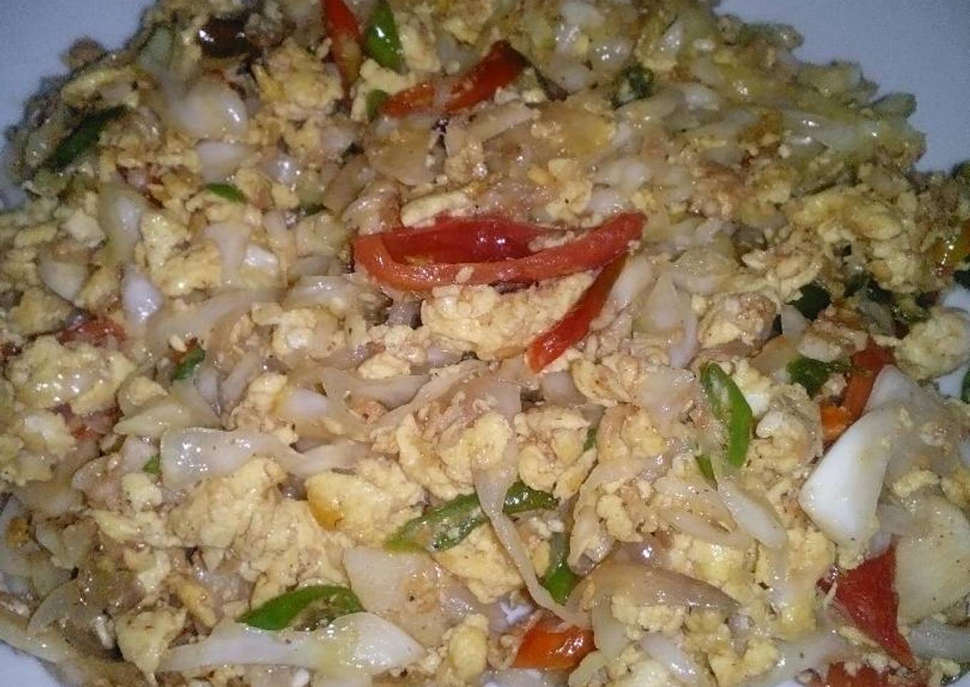 Oseng kol telur bebek sedep.