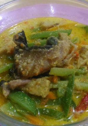 Foto resep Lodeh labu siam ikan asap pedas