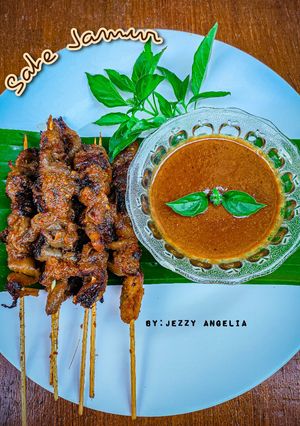 Foto resep Sate Jamur & saus kacang