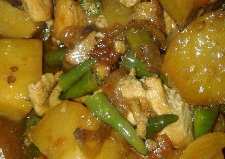 Tahu kentang cabe ijo