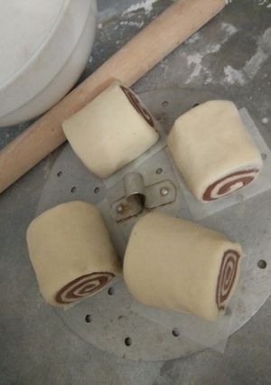 Hình của món Bánh bao chay cuộn - vị sữa cacao.