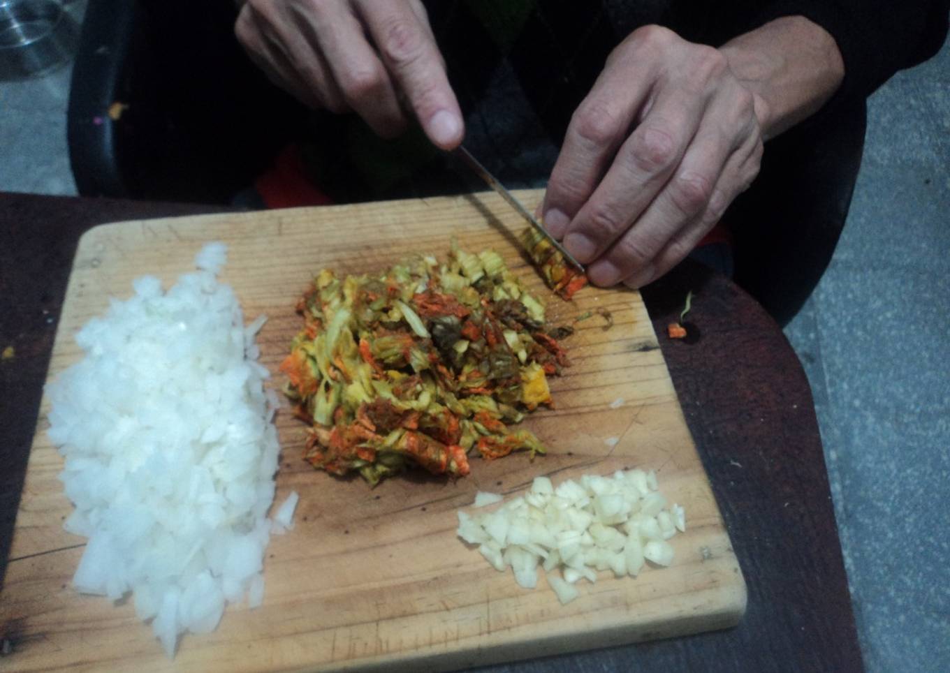 Flor de calabaza guisadas con mezcal. México