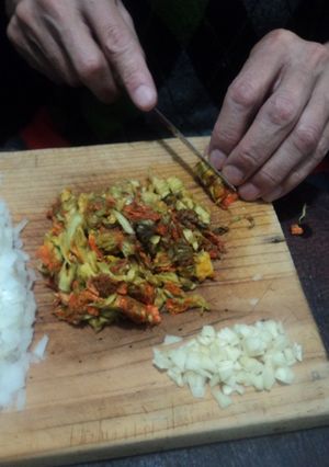 Una foto de Flor de calabaza guisadas con mezcal. México