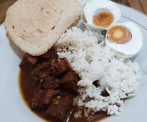 Resep mudah Nasi rawon Nikmat Lezat