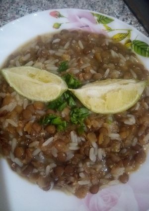 صورة لوصفة عدس بالارز