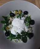 🥗Ensalada de arroz 🍚 integral con espinacas y yogur