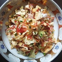A picture of Papad chat.