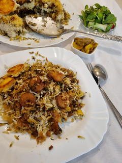 عکسی از دستور میگو پلو با شوید