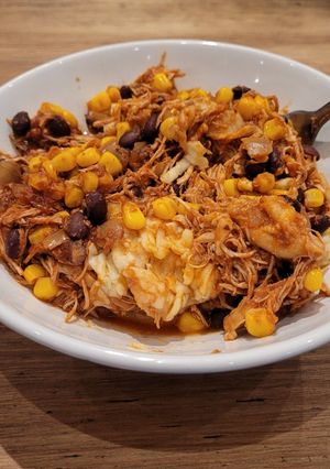 A picture of Lazy Shredded Chicken Wraps.