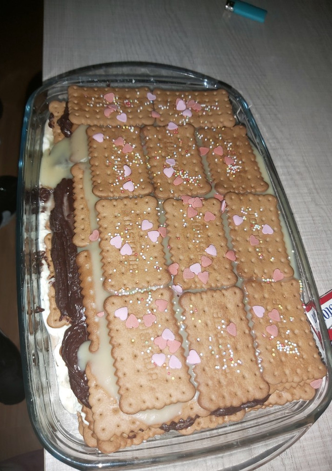 Una foto de Pastel de galleta de toda la vida
