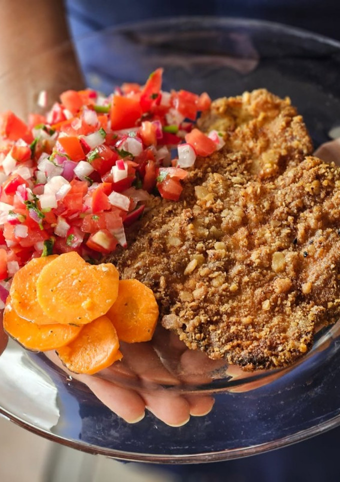 Una foto de Milanesas de cerdo empanizadas