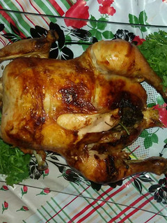 عکسی از دستور مرغ شکم پر