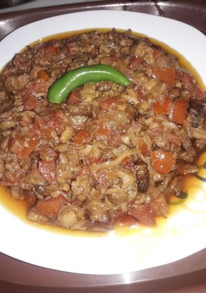 صورة لوصفة باذنجان مكمور