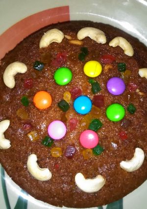 A picture of Sooji/ rawa eggless cake.