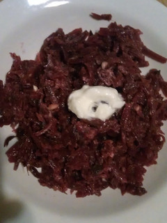 Una foto de Ensalada picante de remolacha