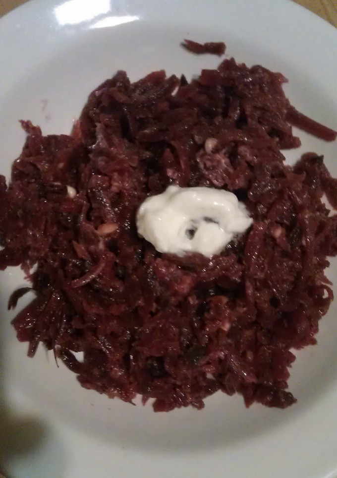 Una foto de Ensalada picante de remolacha
