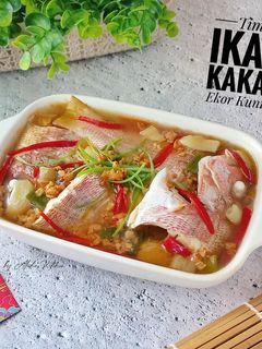 Foto resep Tim Ikan Kakap Ekor Kuning