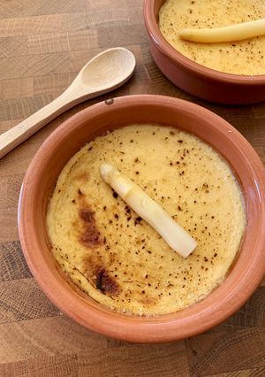 A picture of ☆Asparagus Crème Brûlée☆.