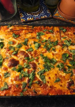 A picture of Eggplant Lasagna.