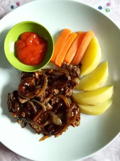 Foto resep Beef steak with black pepper sauce