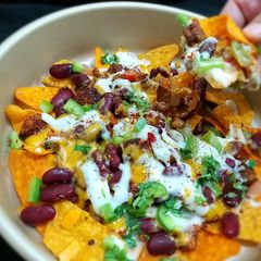 Loaded Cheesy nachos A picture of Loaded Cheesy nachos.
