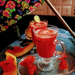A picture of Watermelon sharbat.