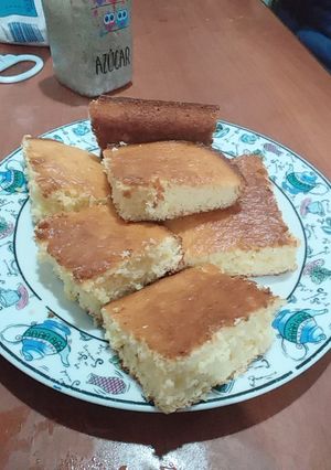 Una foto de Bizcochuelo de quinoto en licuadora