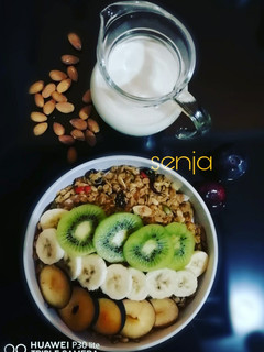 Foto resep Susu almond dan granola