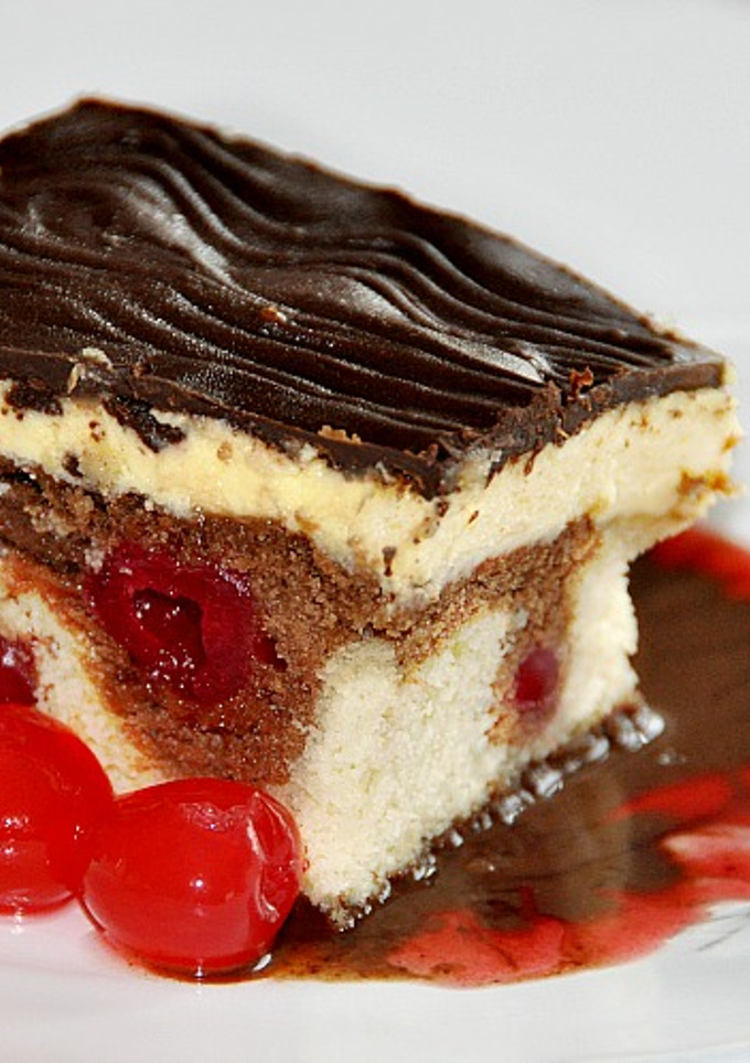 Una foto de Receta alemana de pastel donauwelle