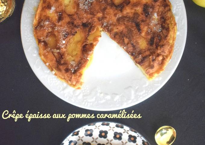 Crêpe épaisse aux pommes caramélisées ou Matefaim #février