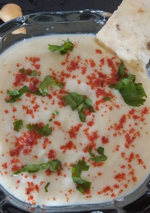 A picture of Herbed Hummus.
