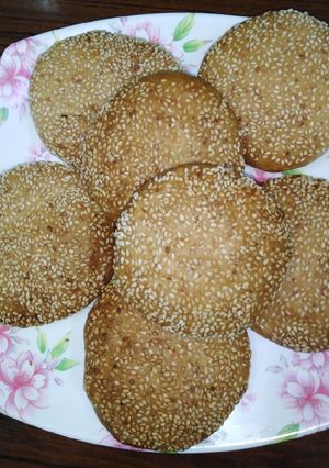 صورة لوصفة قرص بالسكر والسمسم