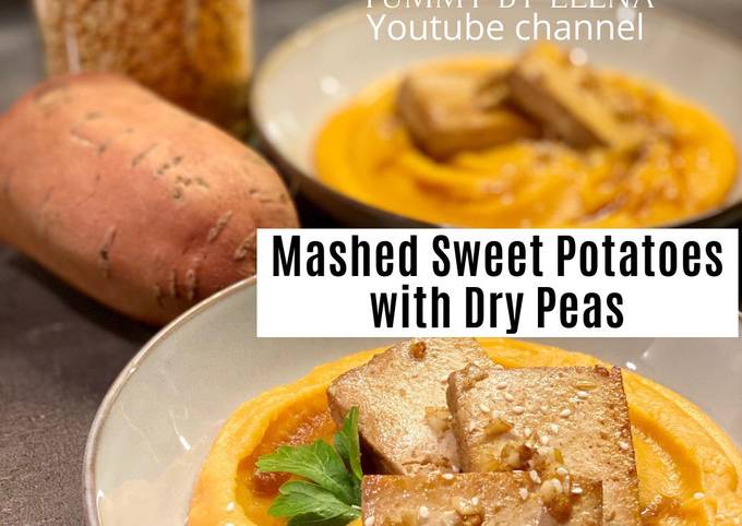 Healthy Mashed Sweet Potatoes with Dry peas