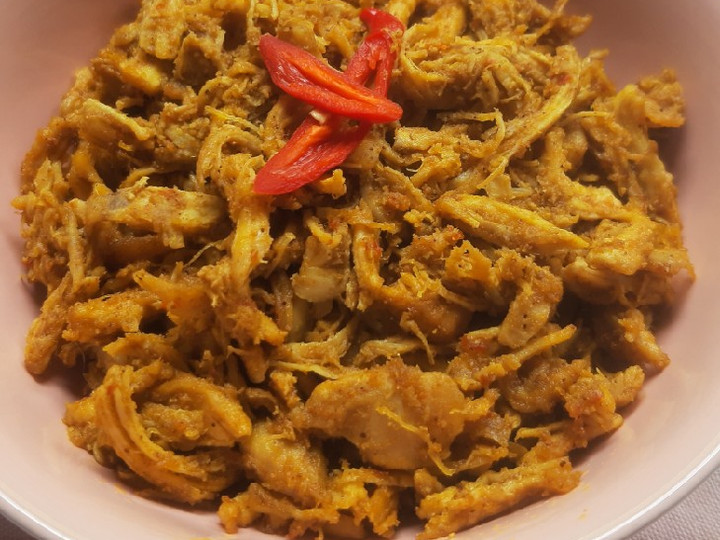 Anti Ribet, Membuat Ayam suwir bumbu Rendang Enak Dan Mudah